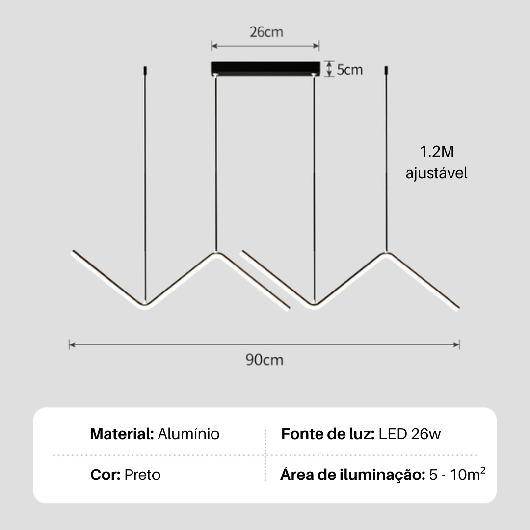 luminaria led modelo minimalista veneto