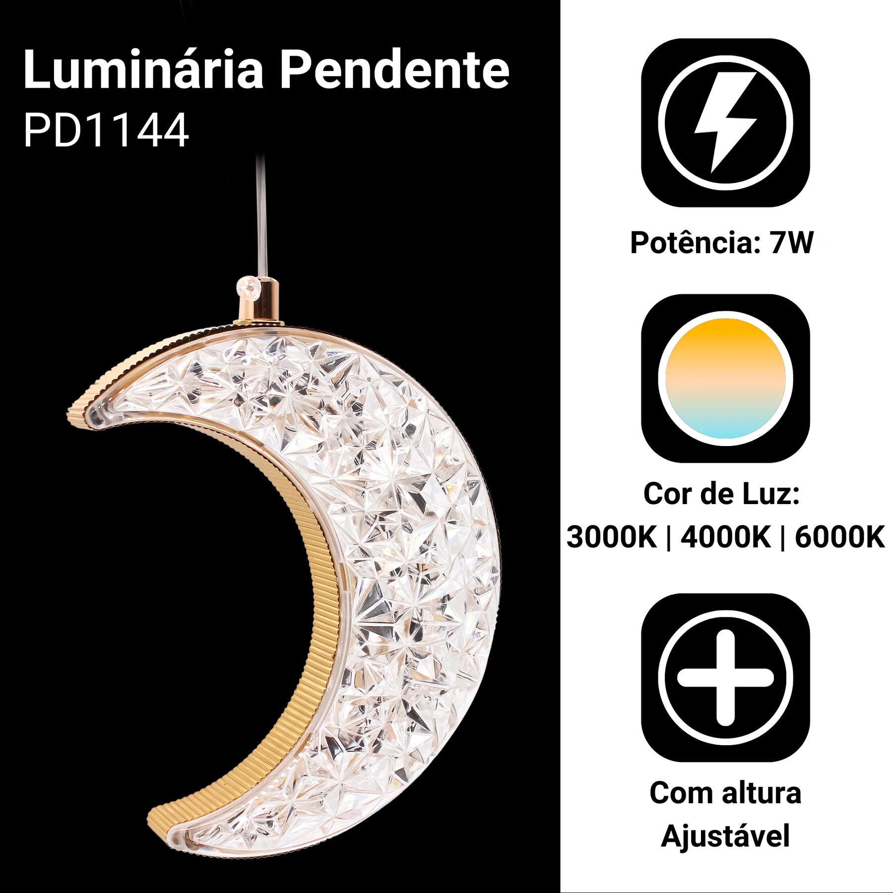 Luminaria pendente Estrela Bivolt Pd44