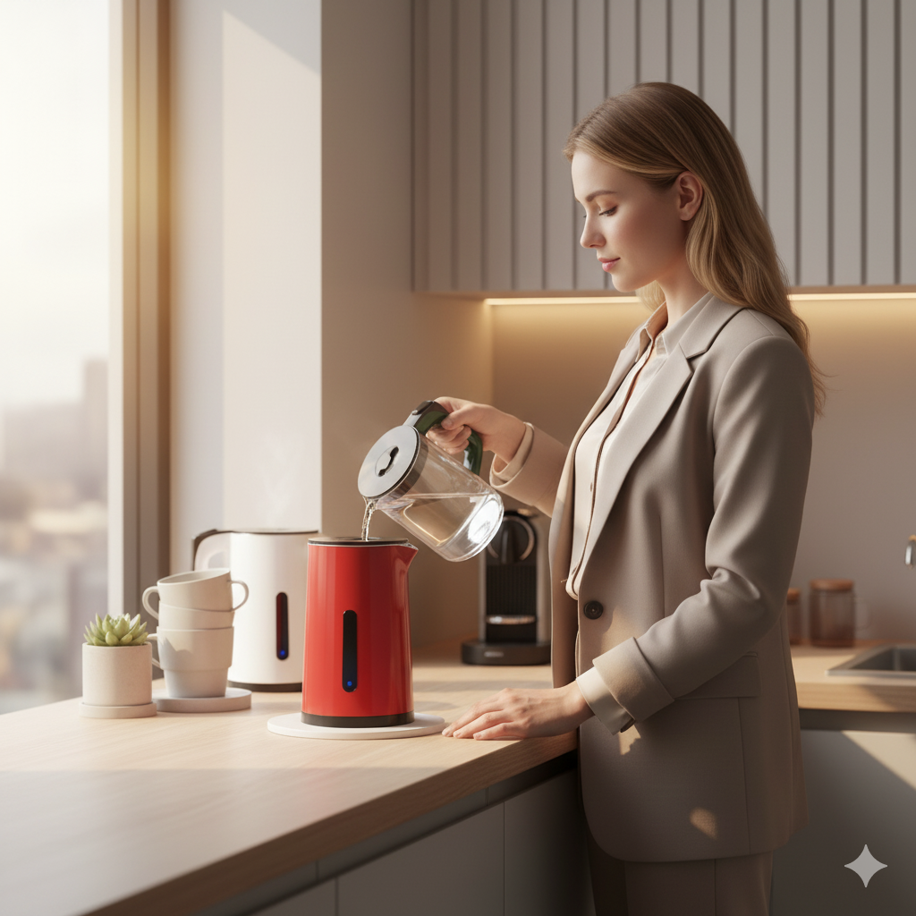 Chaleira elétrica em aço inox