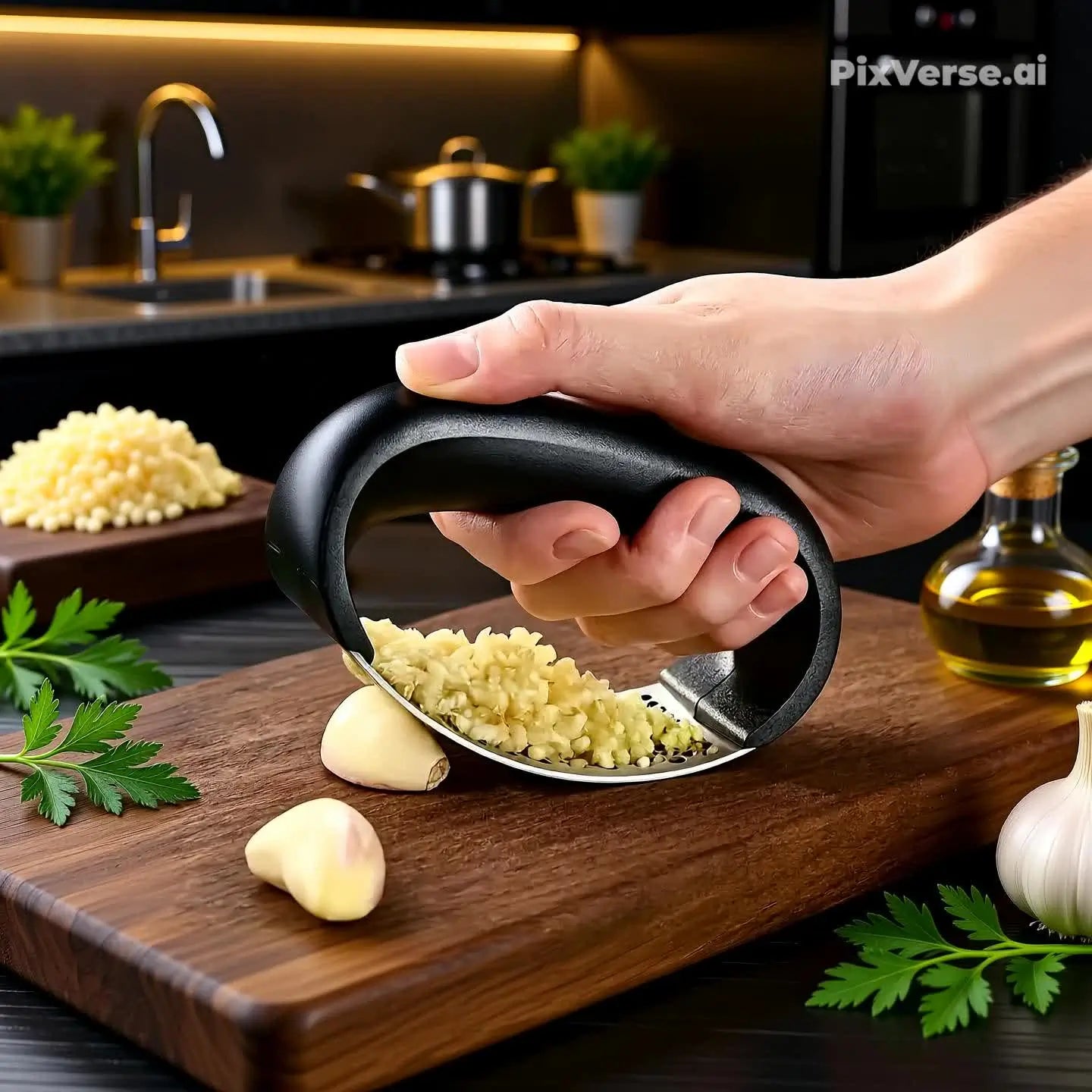 Espremedor Amassador De Alho Inox