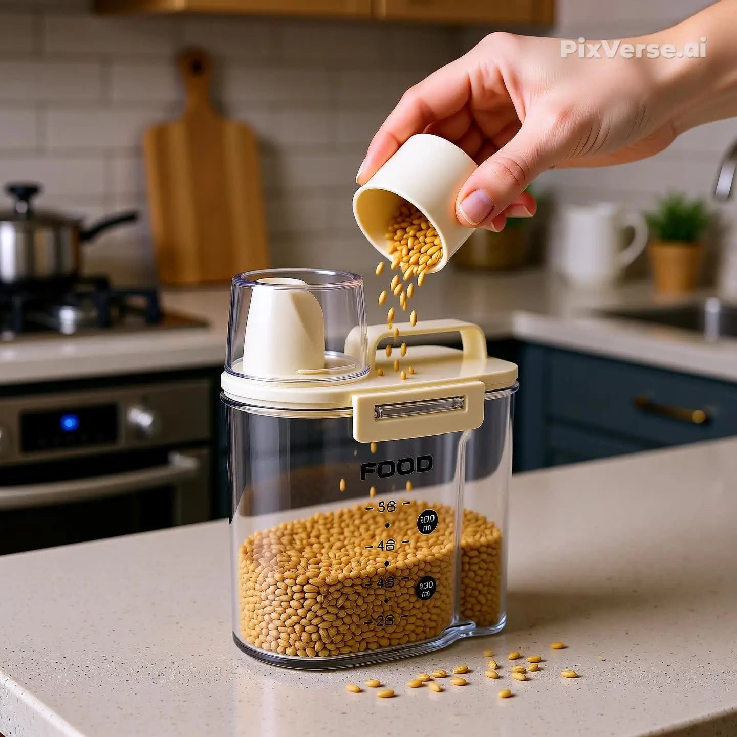 Pote Hermético Multiuso – com Copo Medidor e Bico Dosador