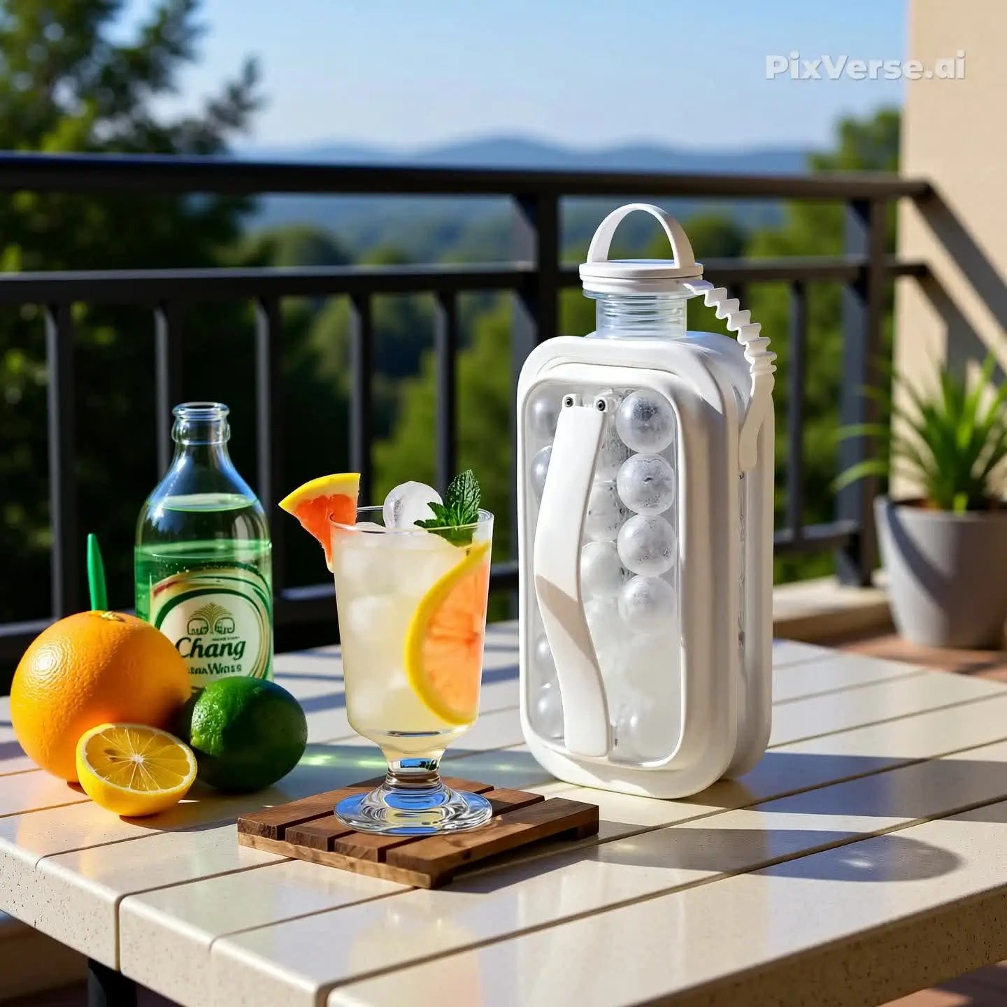 Forma De Gelo Garrafa Água Molde Cubos Silicone Portátil