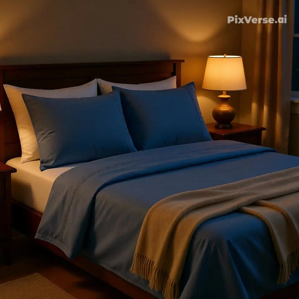 Lençol Casal Percal 180 Fios 100% Algodão com Bordado Elegante – Conforto, Durabilidade e Sofisticação