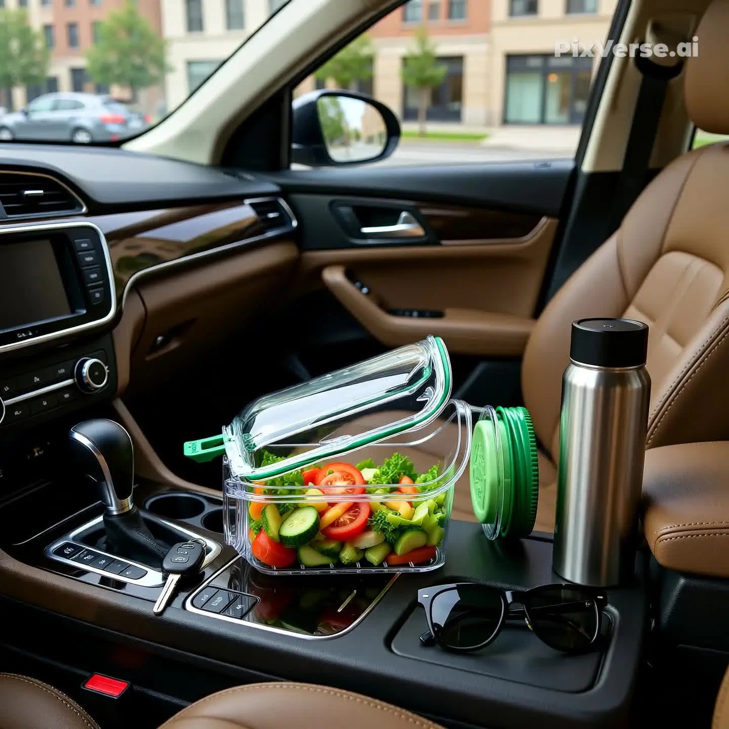 Saladeira Portátil Hérmetica Multifuncional – Compartimentos para Molho, Vedação Antivazamento, Livre de BPA