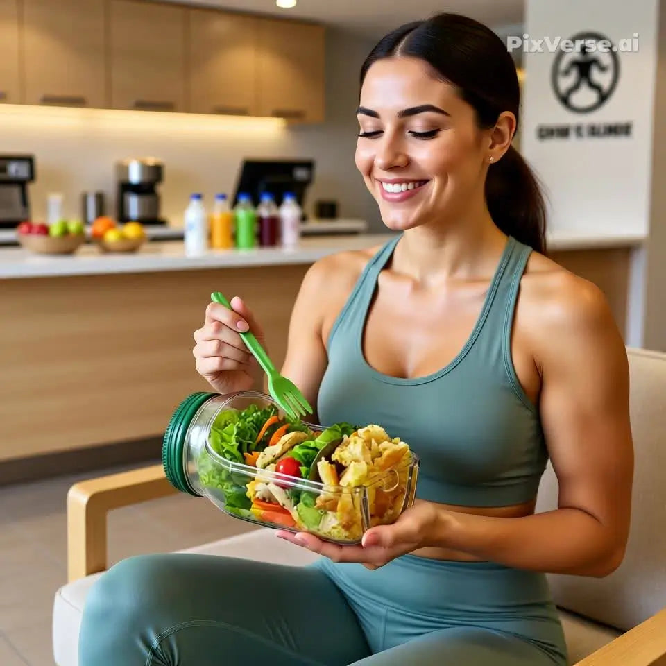 Saladeira Portátil Hérmetica Multifuncional – Compartimentos para Molho, Vedação Antivazamento, Livre de BPA