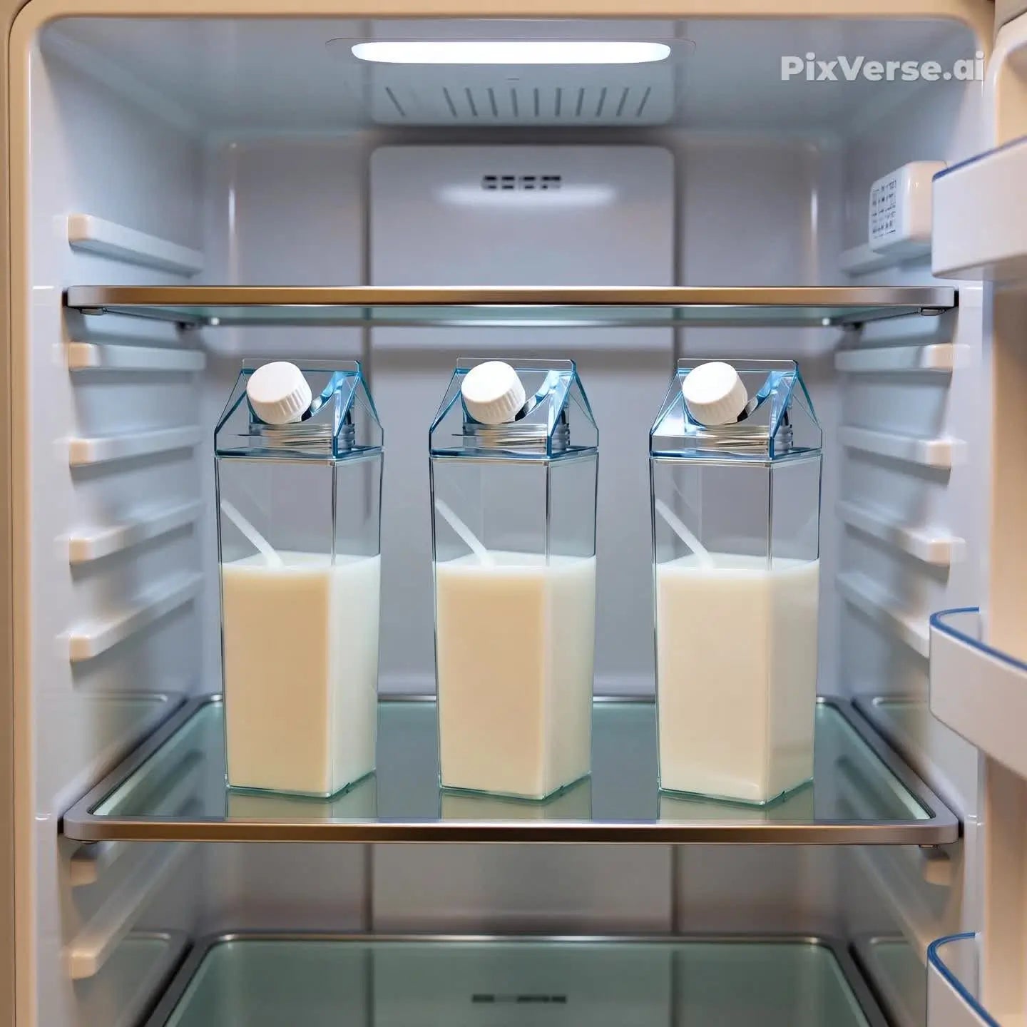 Kit 3 Garrafas de Acrílico Transparente P/ Leite Suco Bebidas My Box