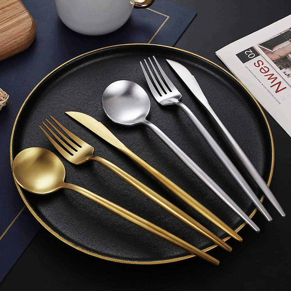 kit Conjunto de talheres de aço inoxidavél