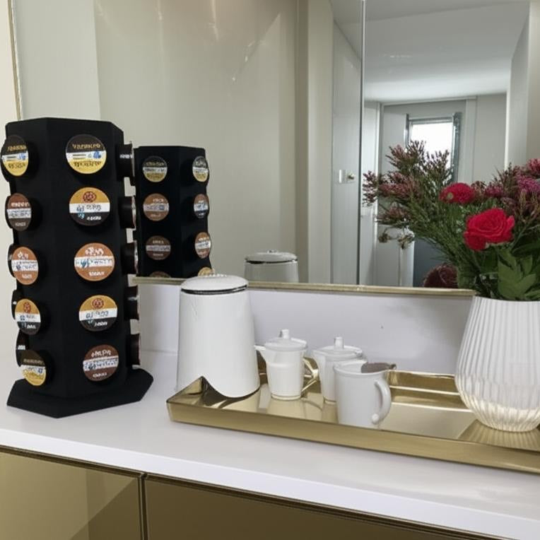 Torre Organizador Giratório p/30 Cápsulas Café Três 3 Corações