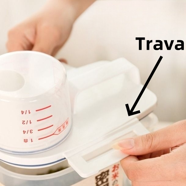 Pote Hermético 2L Com Medidor Organizador De Alimentos Mantimentos Arroz