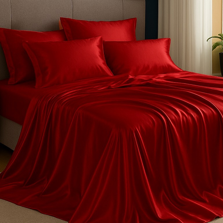 Jogo de Cama Cetim Charmousse Casal Queen King Brilhante 4 Peças Toque Macio Sedosso Promoção Barato