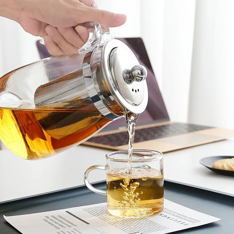 Chaleira Chá Vidro Infusor 750ml Bule Chá