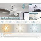 Lampada com Ventilador de Teto
