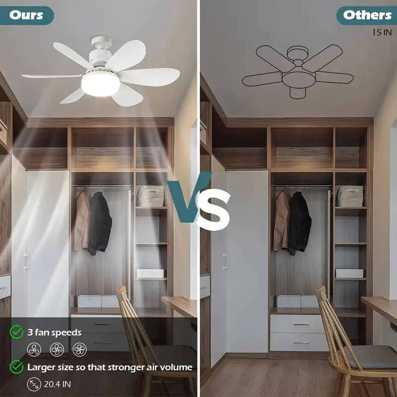 Lampada com Ventilador de Teto