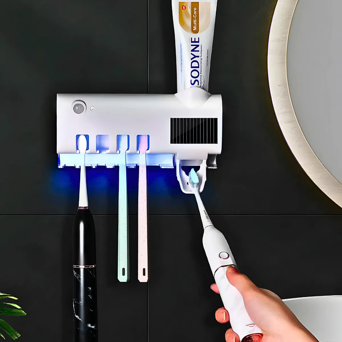 Suporte de Escova de dente com esterilizador
