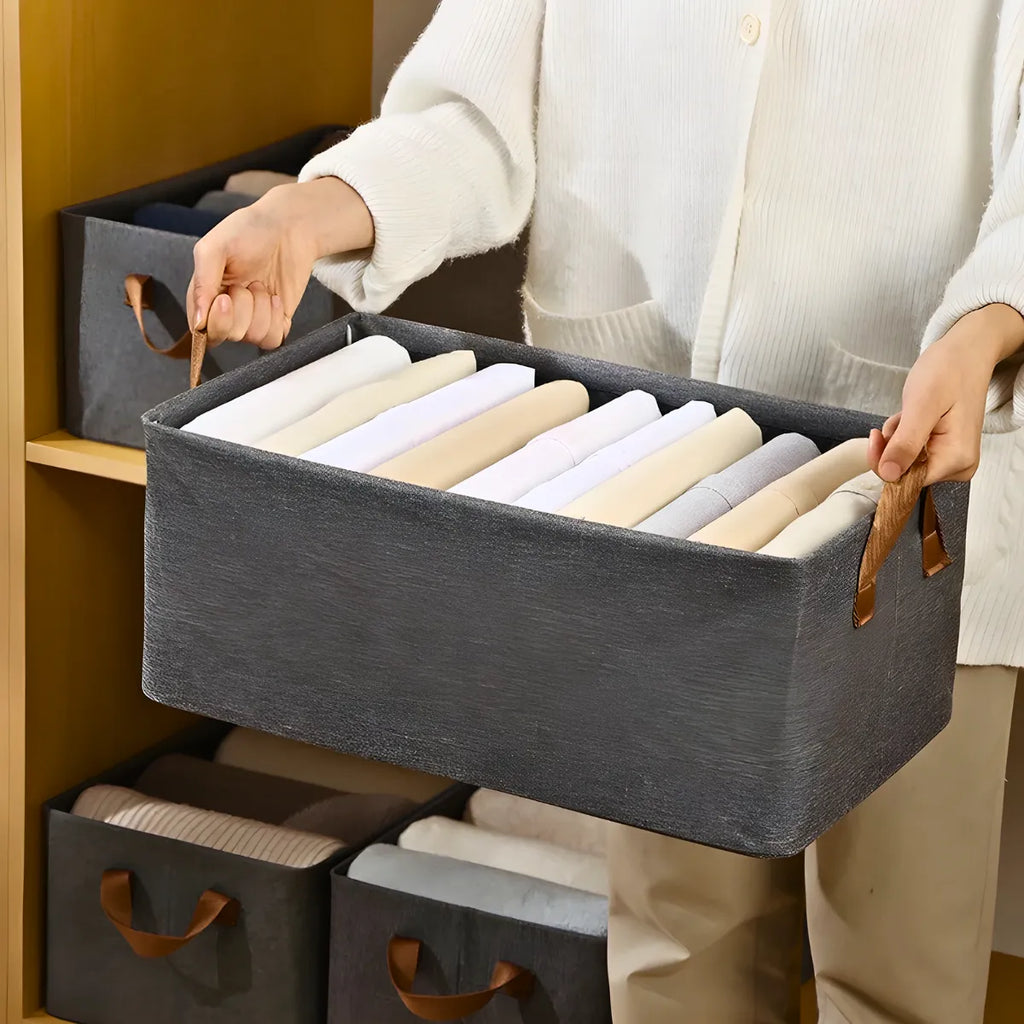 Organizador de roupa dobrável para guarda roupas