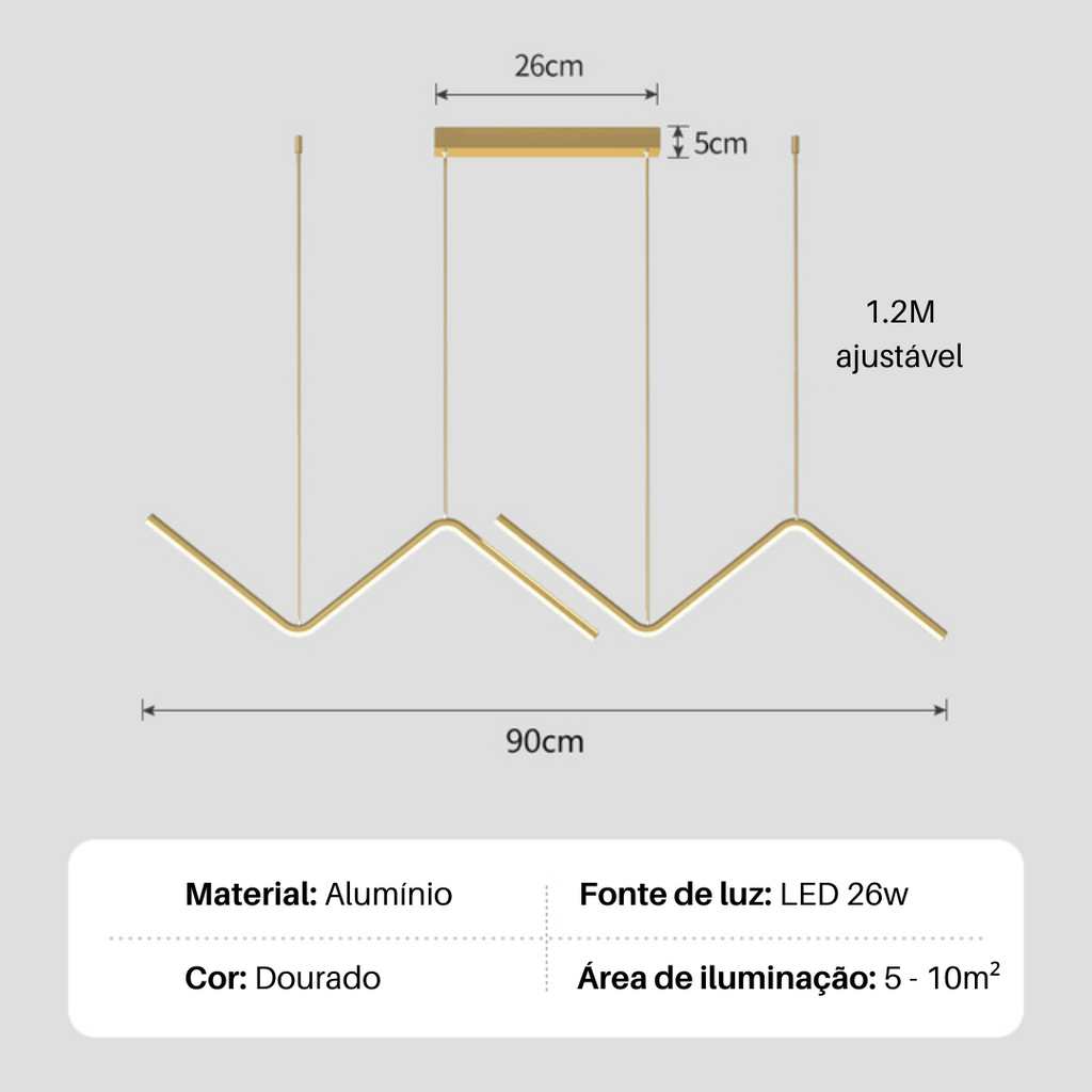 luminaria led modelo minimalista veneto