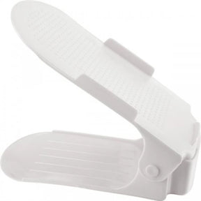 Kit 10 Organizadores de sapato, saltos e tênis com regulagem de altura - Branco