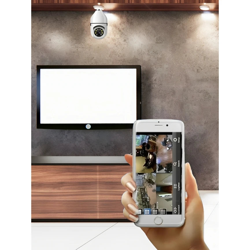 Câmera Ip Lâmpada Smart Wi-Fi Full Hd Visão Noturna Yoosee - Interna