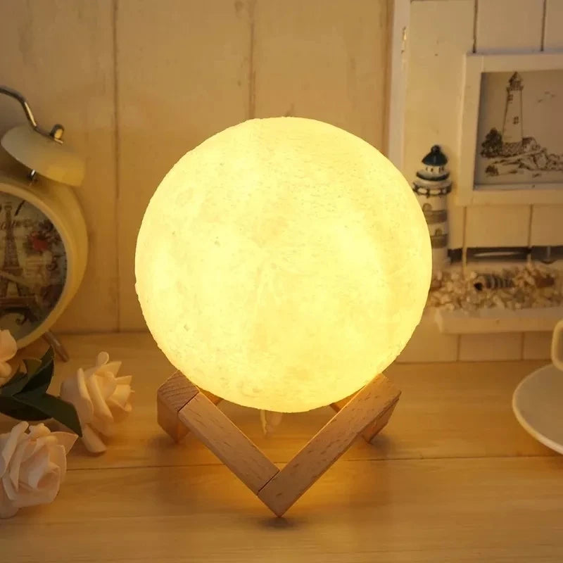 Umidificador  Aromatizador Luminaira Abajur Lua Cheia 3D