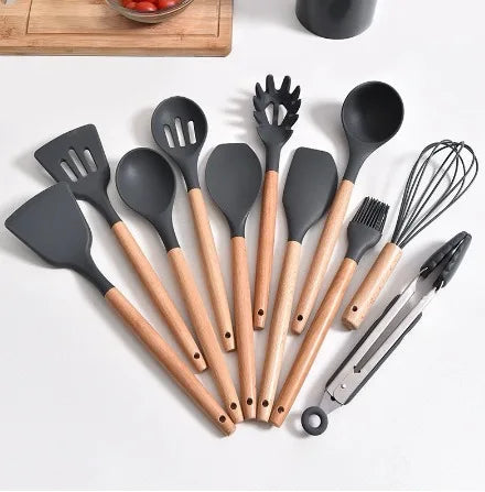 kit de Colher de Silicone para Cozinha 12 peças