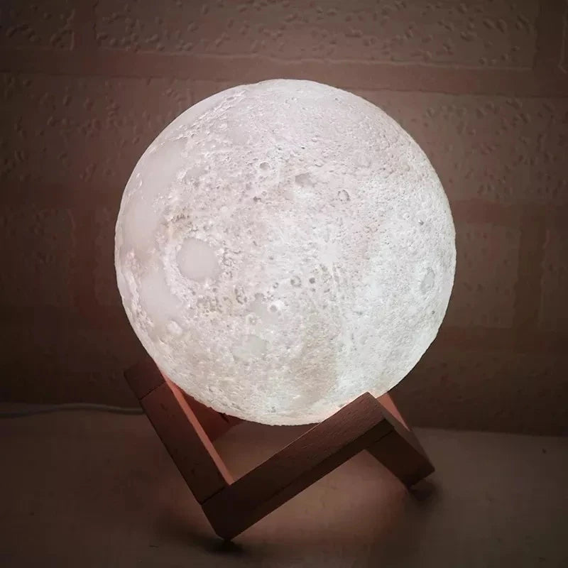 Umidificador  Aromatizador Luminaira Abajur Lua Cheia 3D