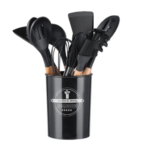 kit de Colher de Silicone para Cozinha 12 peças