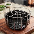 Kit Espetos Churrasco Suporte Espetinho Ponta Grelha Portátil Multiuso Forno Air Fryer