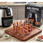 Kit Espetos Churrasco Suporte Espetinho Ponta Grelha Portátil Multiuso Forno Air Fryer