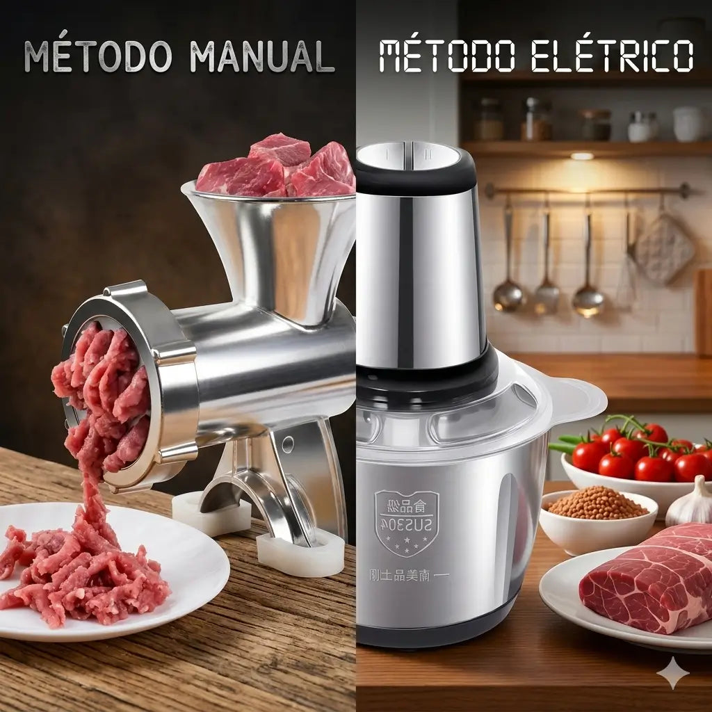 Triturador De Alimentos Carne e Legumes Elétrico 110v-220v 2  e 3 L
