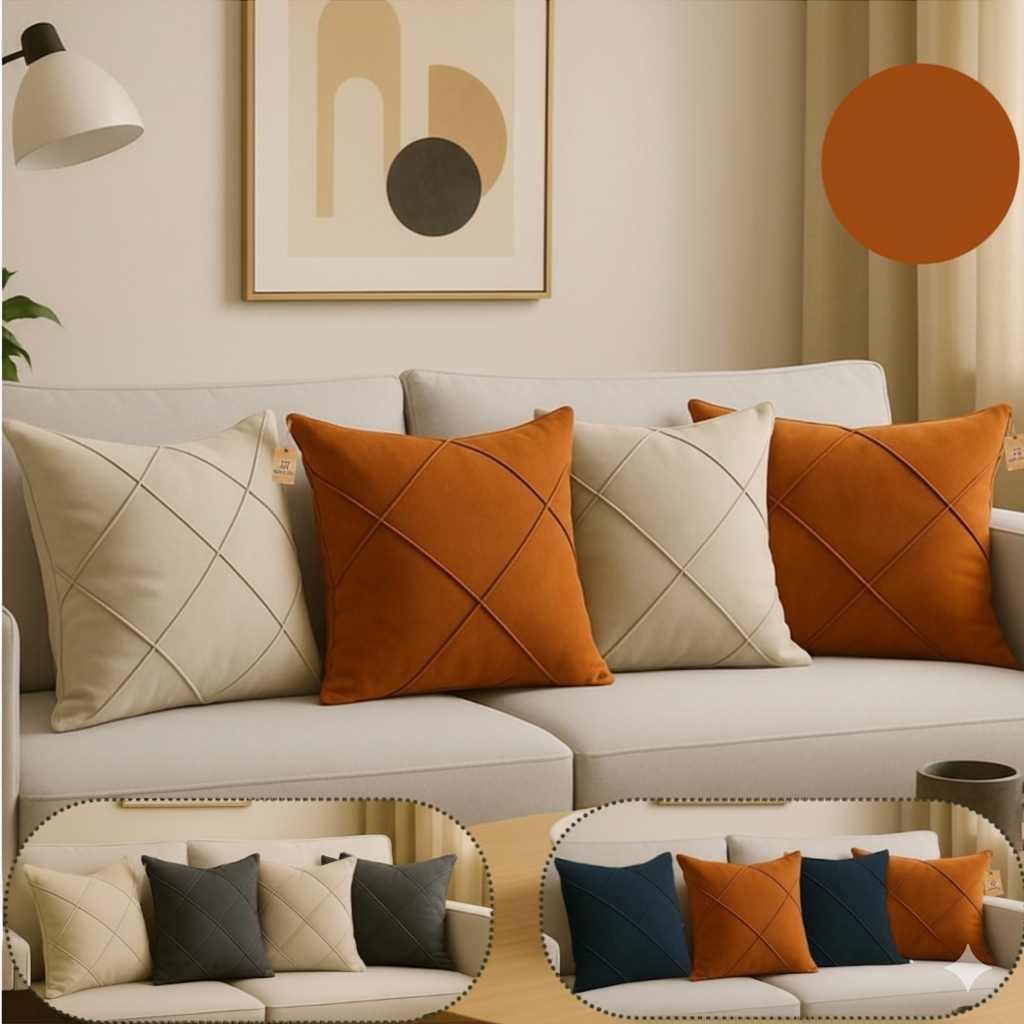 Almofadas de Suede Premium – Conforto, Elegância e Toque Aveludado para sua Sala