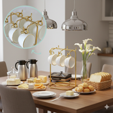 Suporte Organizador Porta Xícaras De Café dourado