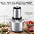 Triturador De Alimentos Carne e Legumes Elétrico 110v-220v 2  e 3 L
