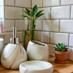 Kit Banheiro Lavabo Conjunto Sabonete Líquido Escova / 475