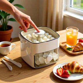 Forma de Gelo Caixa de Gelo Dispenser De Gelo 48 Cubos Com Gaveta Botão Solta Gelo E Pegador Luxo Puro