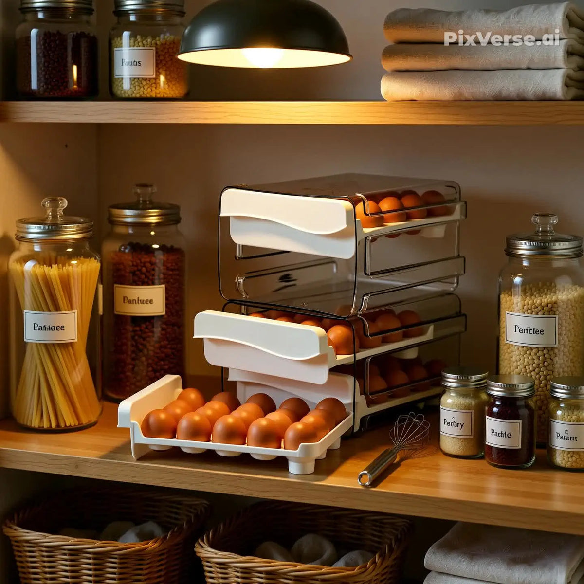 Porta Ovos 2 ou 4 andares Gaveteiro organizador de geladeira branco