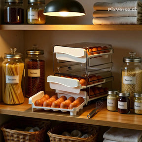 Porta Ovos 2 ou 4 andares Gaveteiro organizador de geladeira branco