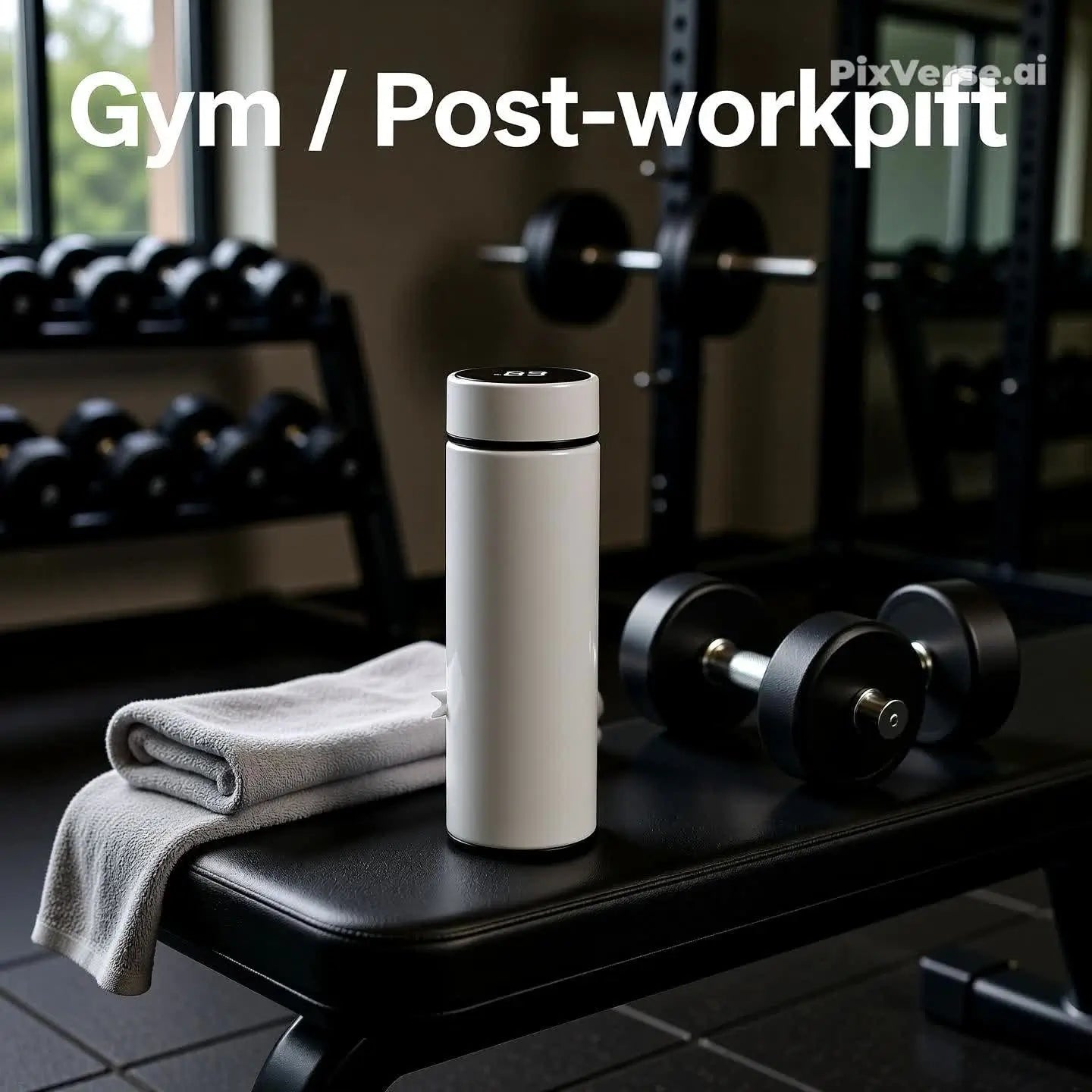 Garrafa Térmica 500ml Com Medidor De Temperatura Digital Led