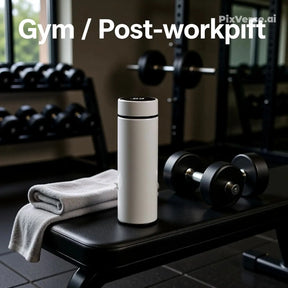 Garrafa Térmica 500ml Com Medidor De Temperatura Digital Led