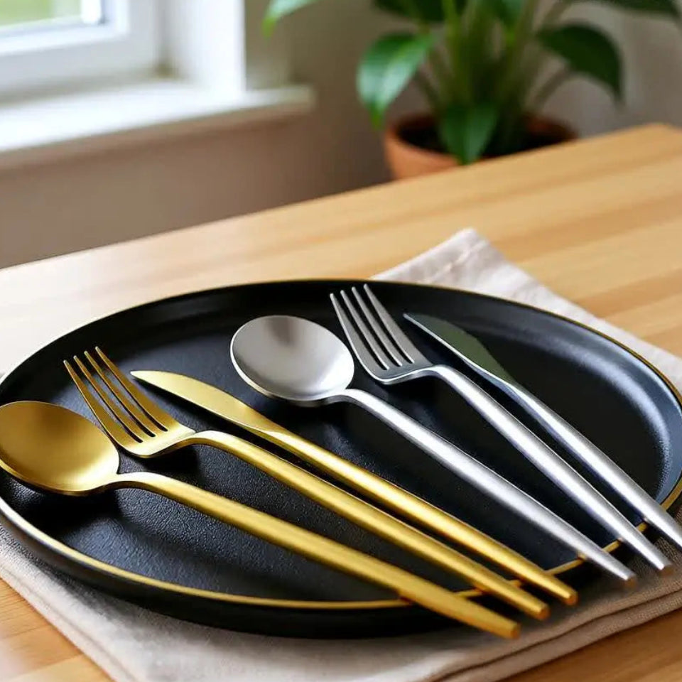 kit Conjunto de talheres de aço inoxidavél