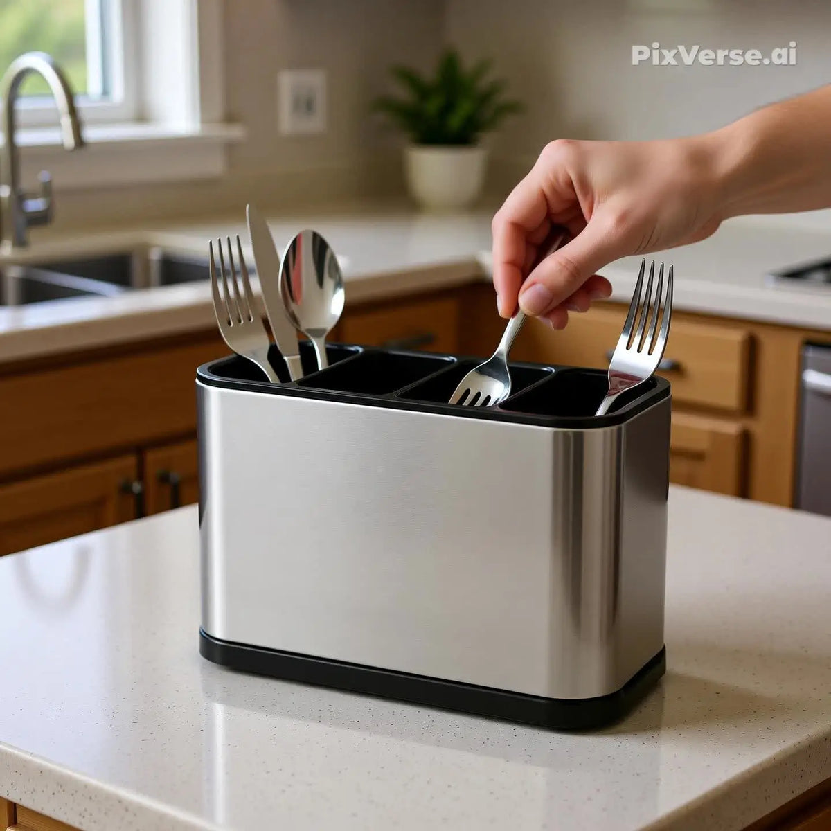 Porta Talheres Escorredor 4 Divisorias