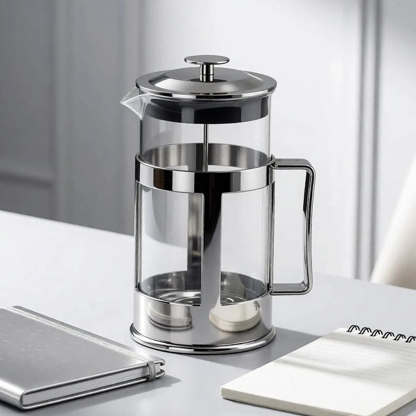 Cafeteira Prensa Francesa 600ml Café Cremeira 350ml Café Expresso Leite Cremoso