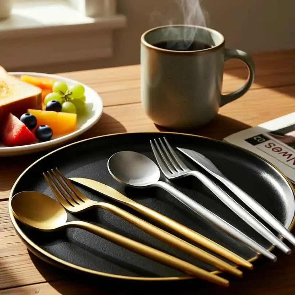 kit Conjunto de talheres de aço inoxidavél