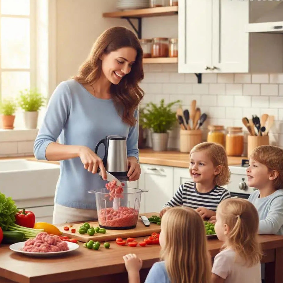 Triturador De Alimentos Carne e Legumes Elétrico 110v-220v 2  e 3 L