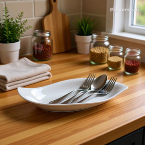 Kit 2 Travessas Pratos Folha 50 Cm