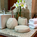 Kit Banheiro Lavabo Conjunto Sabonete Líquido Escova / 475