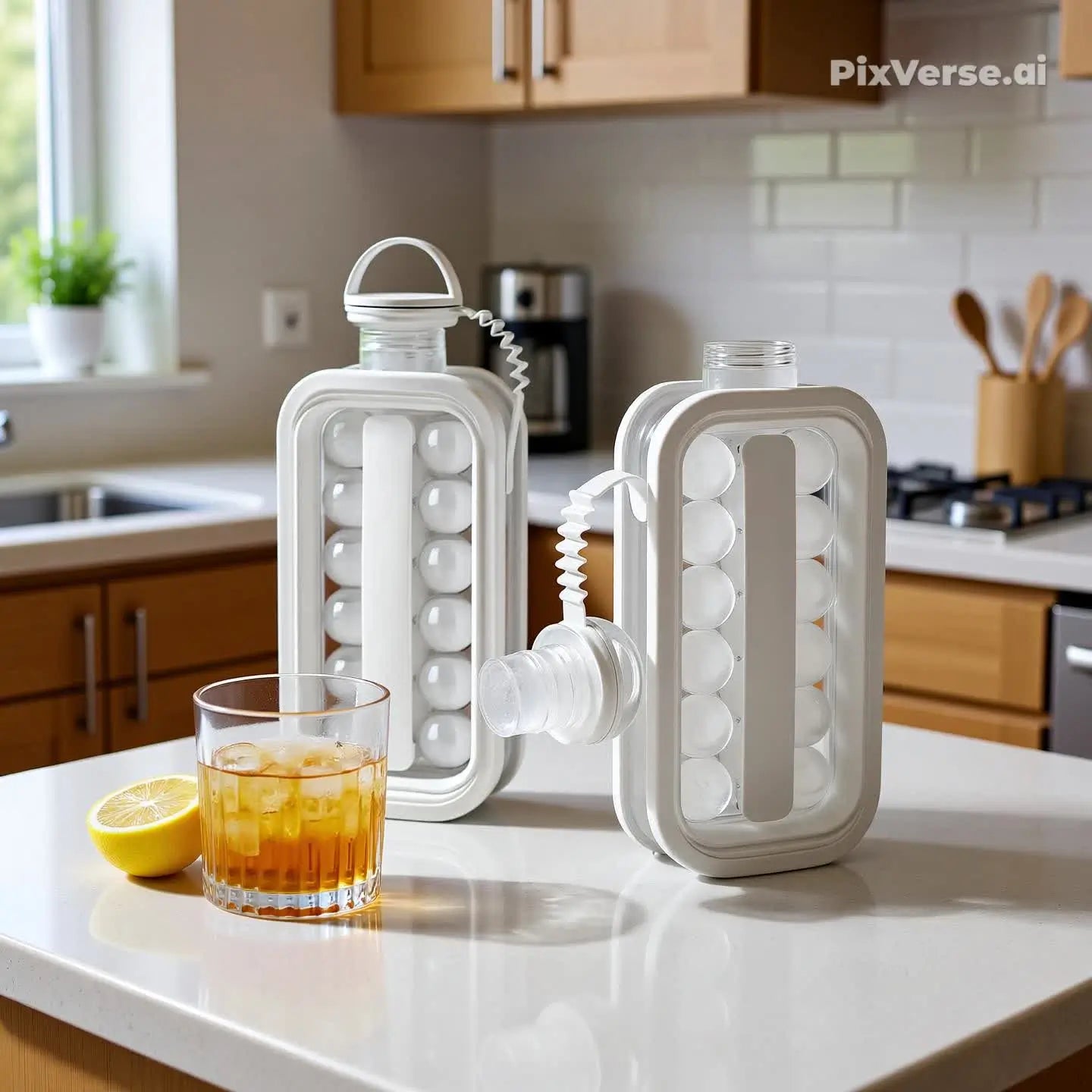 Forma De Gelo Garrafa Água Molde Cubos Silicone Portátil