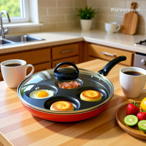 Frigideira 4 em 1 Multiuso com Tampa de Vidro