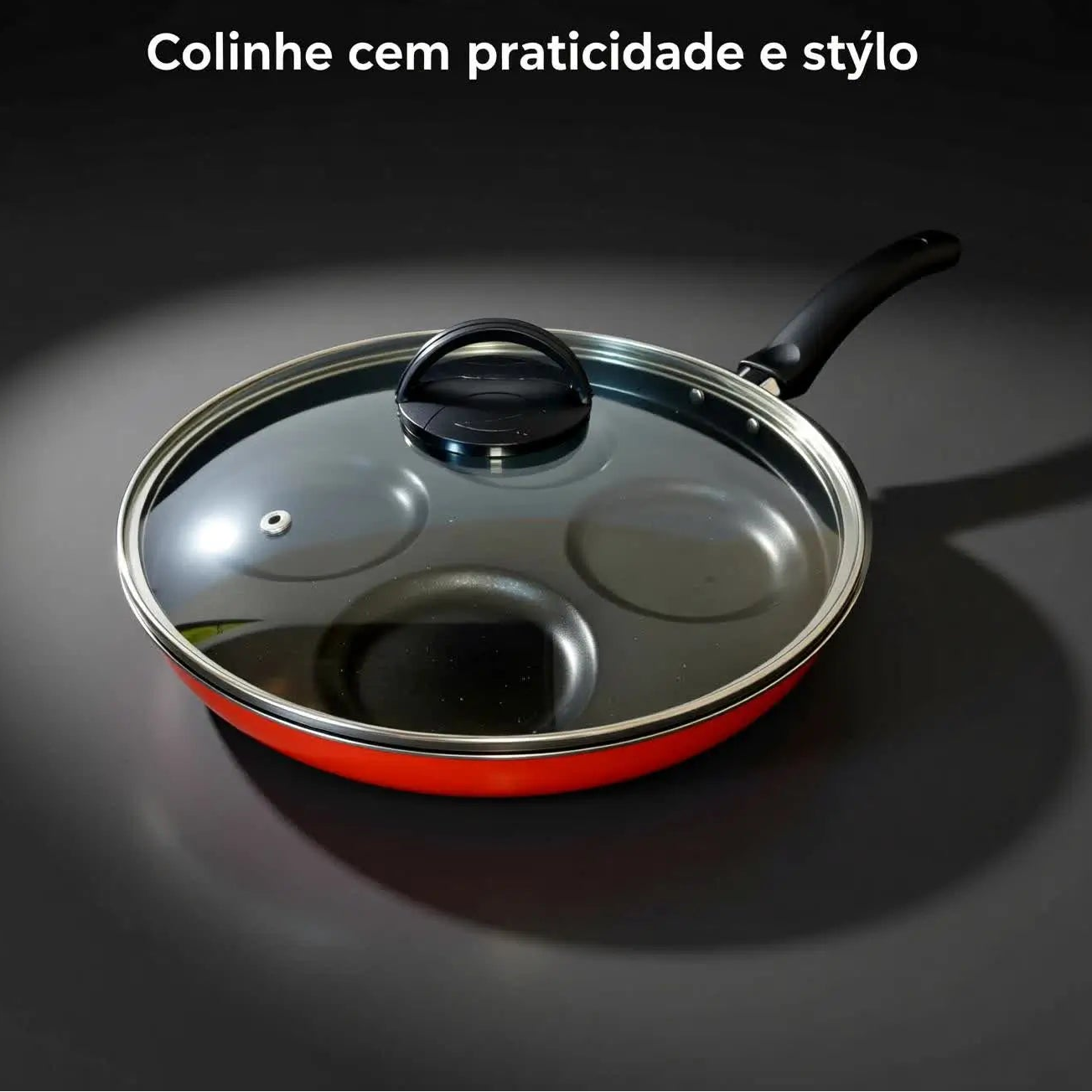 Frigideira 4 em 1 Multiuso com Tampa de Vidro