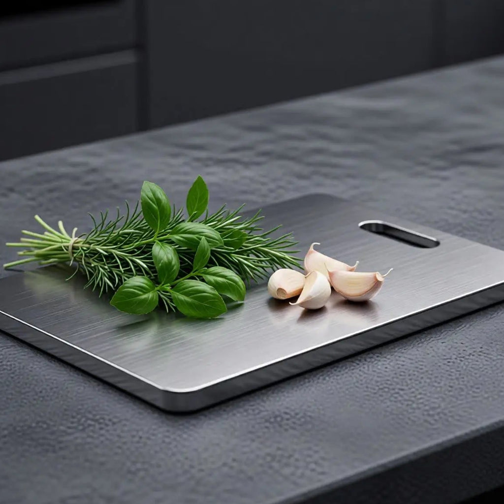 Tábua de Corte Profissional em Aço Inoxidável 304, Antimofo e Antibacteriano, Ferramenta de Cozinha