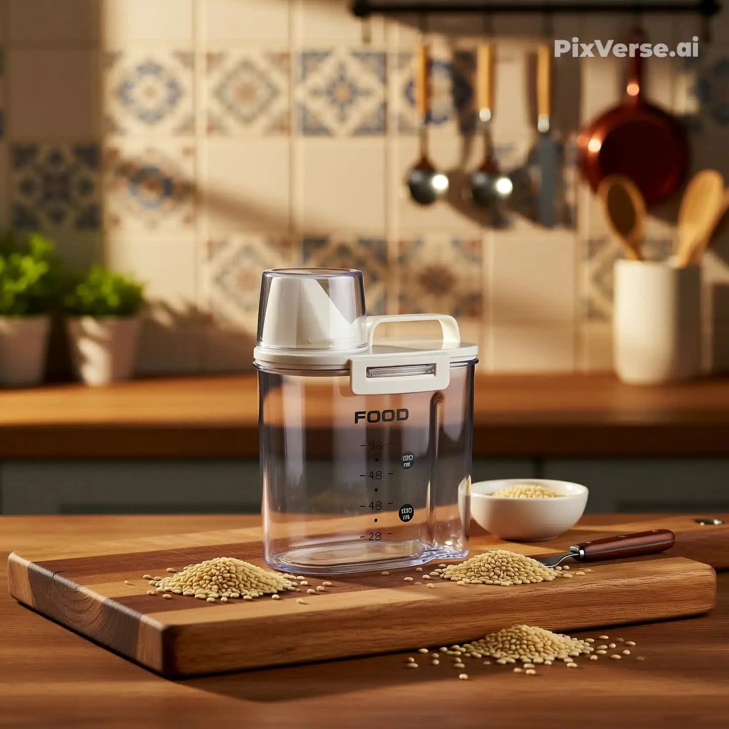 Pote Hermético Multiuso –  com Copo Medidor e Bico Dosador